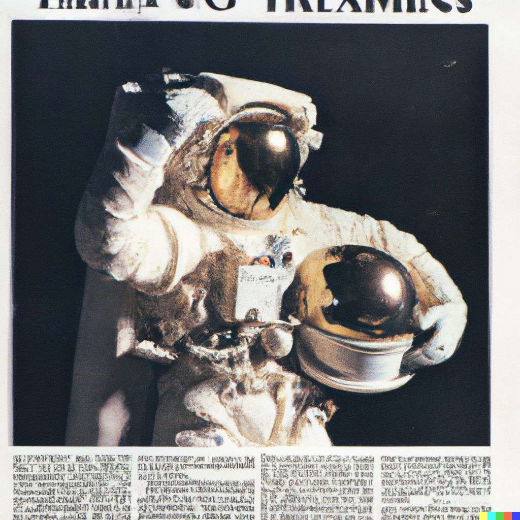 an astronaut, front page of The New York Times, 1980